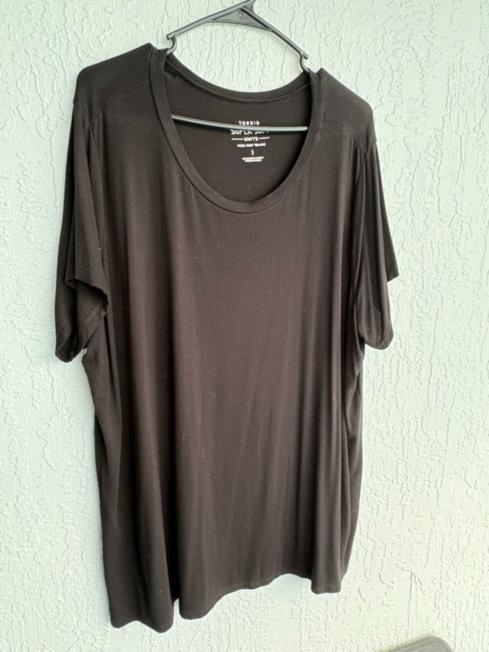 Torrid Perfect Super Soft Crew Neck Tee Black 3